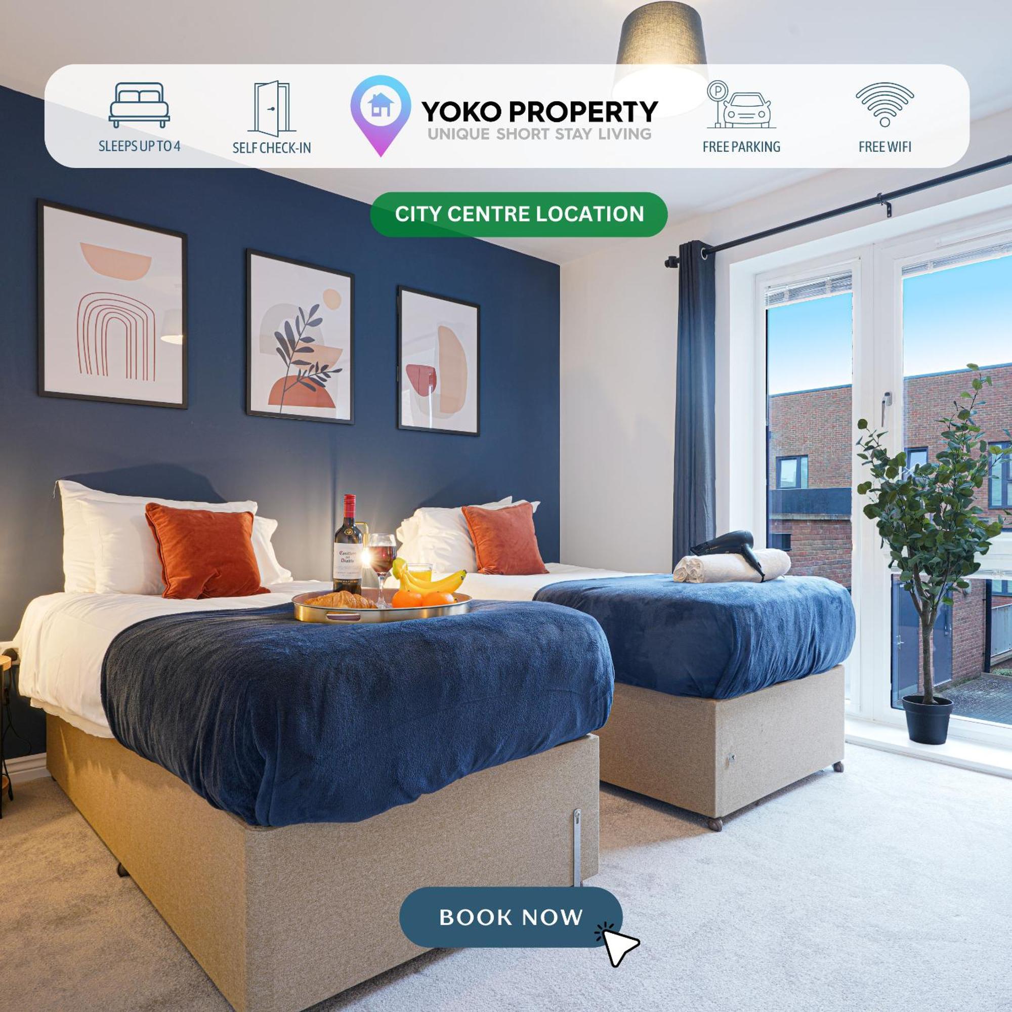 Luxury Campbell Park Apartments In Central Mk With Balcony, Free Parking & Smart Tv With Netflix By Yoko Property Milton Keynes Extérieur photo